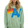 Hoodies | Hoodies | Aviator Nation LOGO STITCH PULLOVER RELAXED HOODIE - SAGE