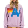 Hoodies | Hoodies | Aviator Nation LOGO STITCH PULLOVER RELAXED HOODIE - MAUVE