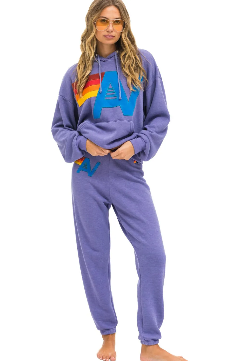 Hoodies | Hoodies | Aviator Nation LOGO STITCH PULLOVER RELAXED HOODIE - LAVENDER