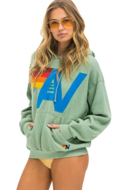 Hoodies | Hoodies | Aviator Nation LOGO STITCH PULLOVER RELAXED HOODIE - SAGE