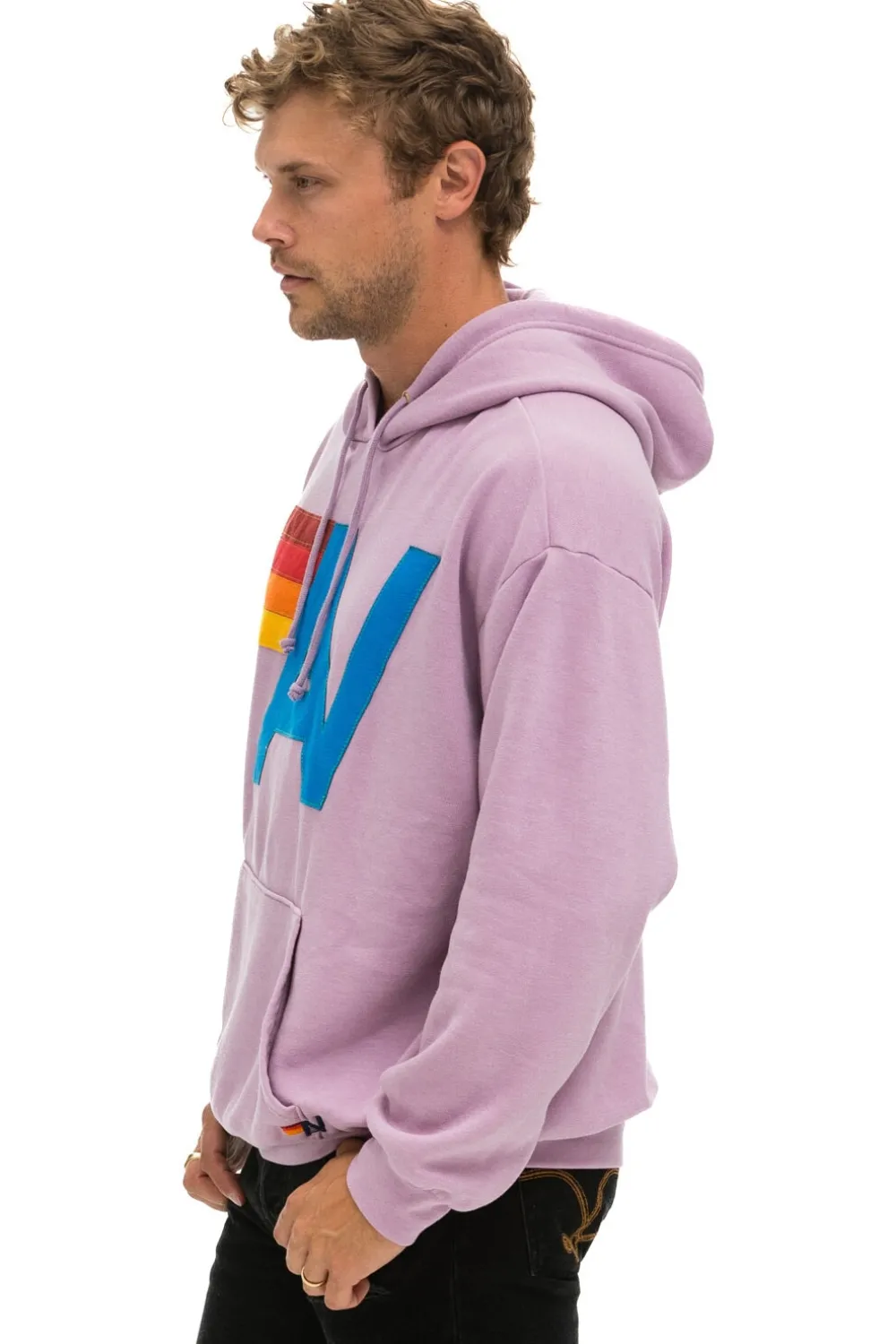 Hoodies | Hoodies | Aviator Nation LOGO STITCH PULLOVER RELAXED HOODIE - MAUVE