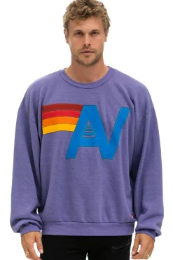 Sweatshirts | Sweatshirts | Aviator Nation LOGO STITCH RELAXED CREW SWEATSHIRT - LAVENDER