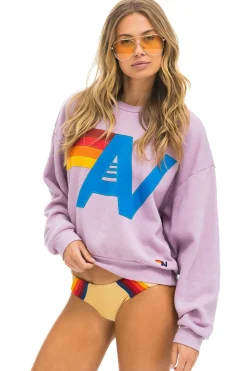 Sweatshirts | Sweatshirts | Aviator Nation LOGO STITCH RELAXED CREW SWEATSHIRT - MAUVE
