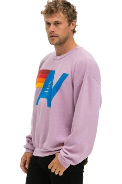 Sweatshirts | Sweatshirts | Aviator Nation LOGO STITCH RELAXED CREW SWEATSHIRT - MAUVE