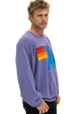 Sweatshirts | Sweatshirts | Aviator Nation LOGO STITCH RELAXED CREW SWEATSHIRT - LAVENDER
