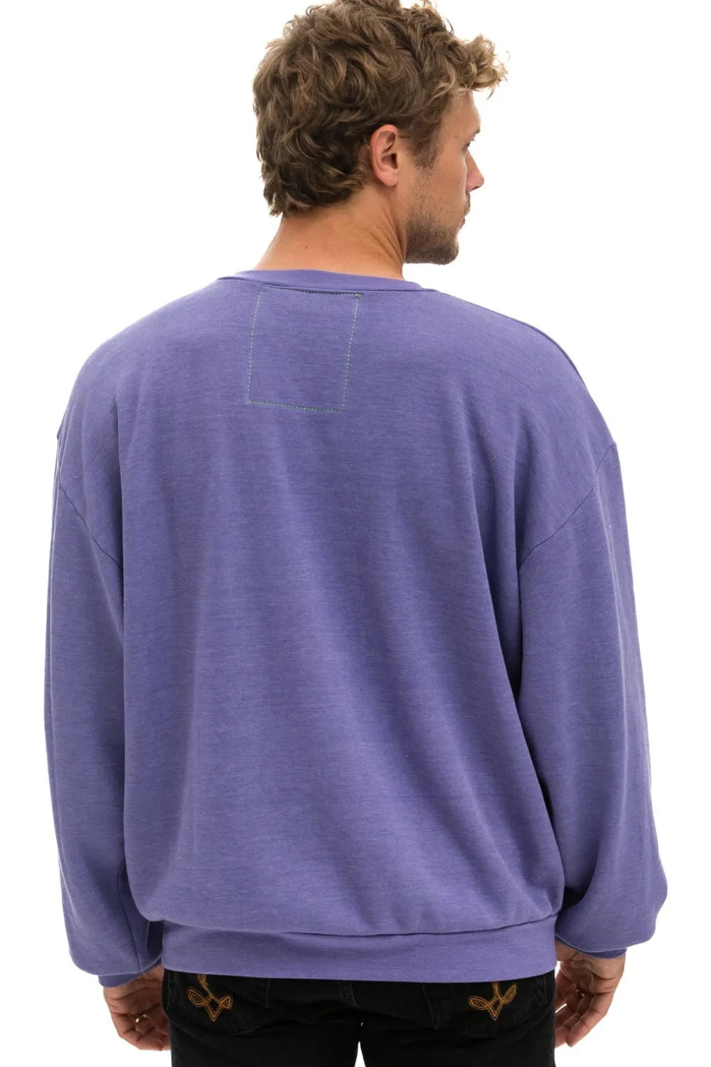 Sweatshirts | Sweatshirts | Aviator Nation LOGO STITCH RELAXED CREW SWEATSHIRT - LAVENDER