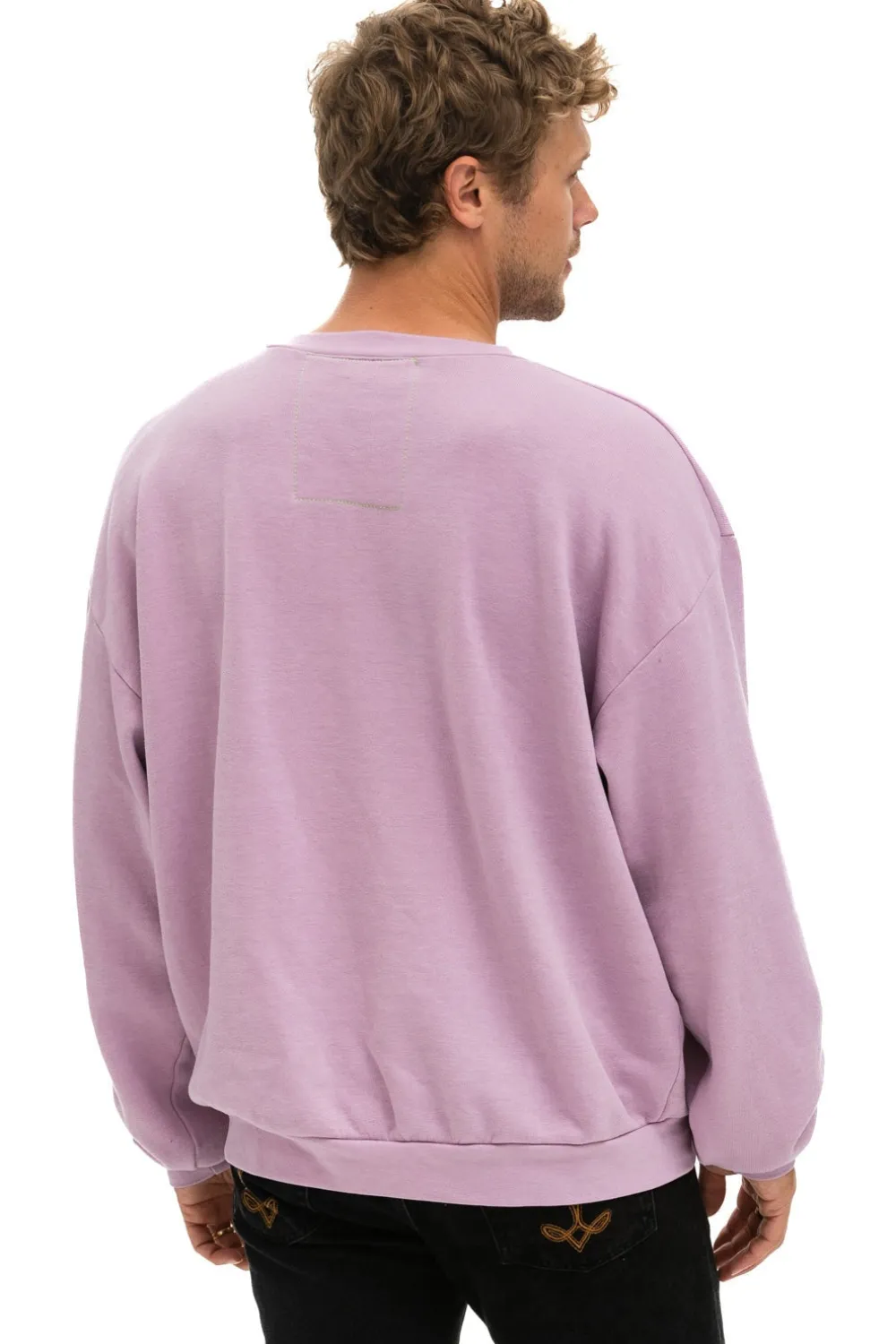 Sweatshirts | Sweatshirts | Aviator Nation LOGO STITCH RELAXED CREW SWEATSHIRT - MAUVE
