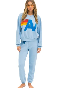 Sweatshirts | Sweatshirts | Aviator Nation LOGO STITCH RELAXED CREW SWEATSHIRT - ICE