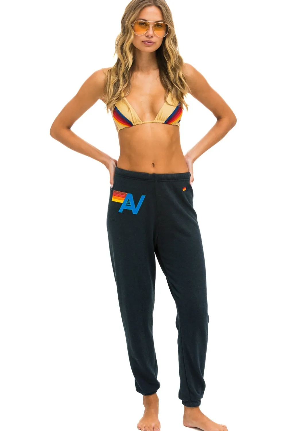 Sweatpants | Aviator Nation LOGO STITCH SWEATPANTS - CHARCOAL