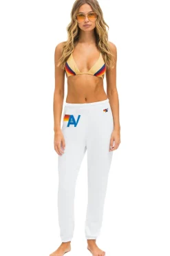 Sweatpants | Aviator Nation LOGO STITCH SWEATPANTS - WHITE