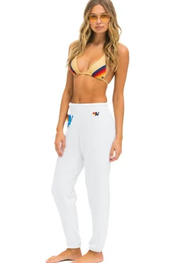Sweatpants | Aviator Nation LOGO STITCH SWEATPANTS - WHITE