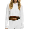 Hoodies | Aviator Nation LOGO STRIPE CROP PULLOVER HOODIE - WHITE