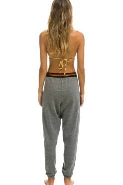 Sweatpants | Aviator Nation LOGO STRIPE SWEATPANTS - HEATHER GREY HEATHERGREY