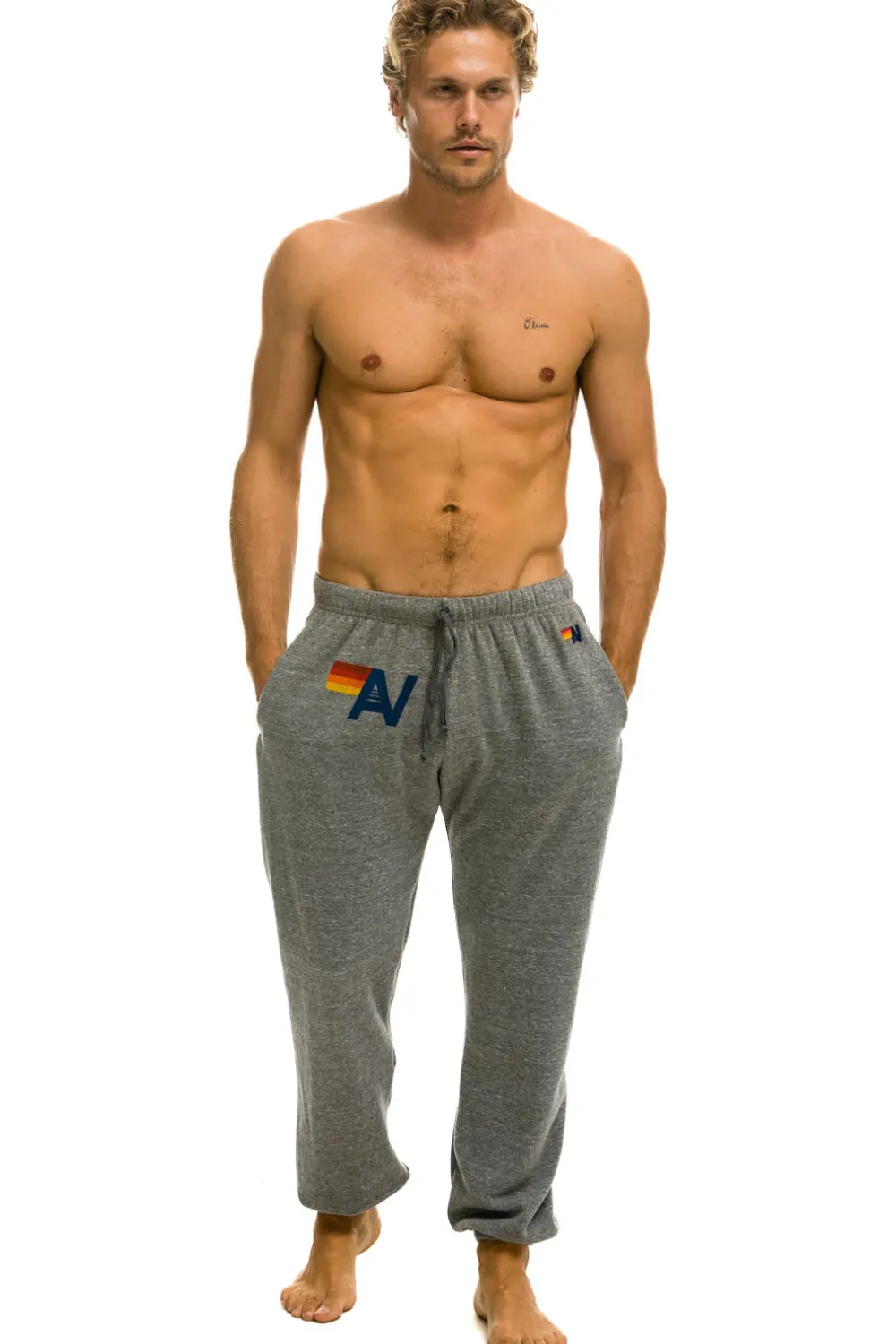 Sweatpants | Aviator Nation LOGO SWEATPANTS - HEATHER GREY HEATHERGREY