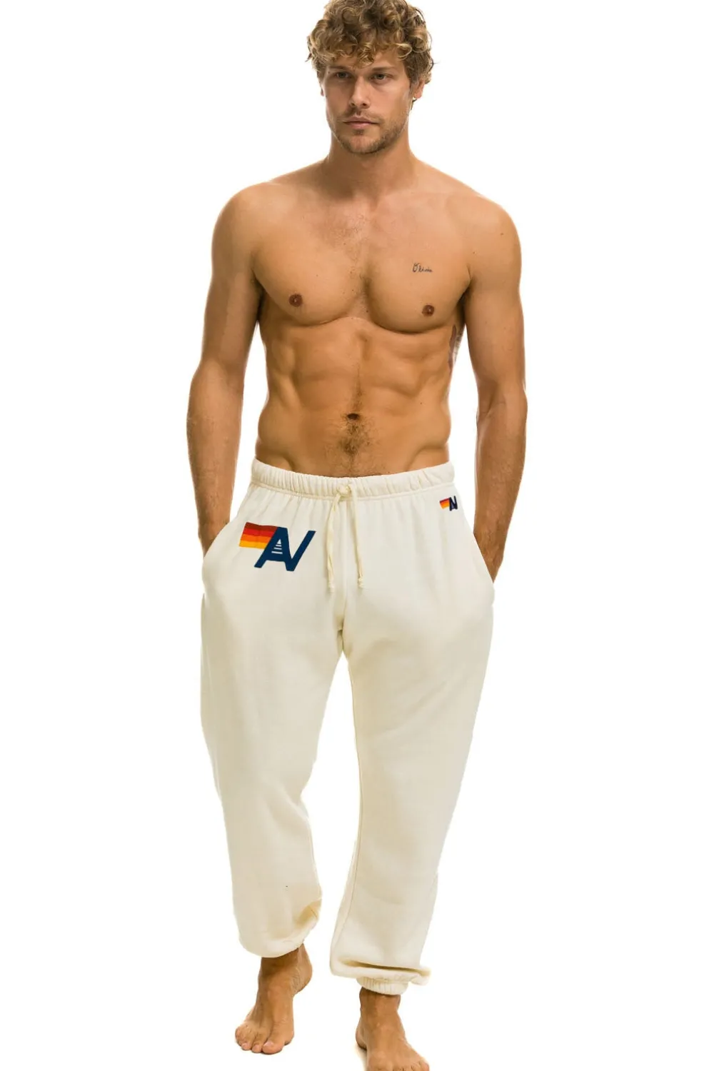 Sweatpants | Aviator Nation LOGO SWEATPANTS - VINTAGE WHITE VINTAGEWHITE