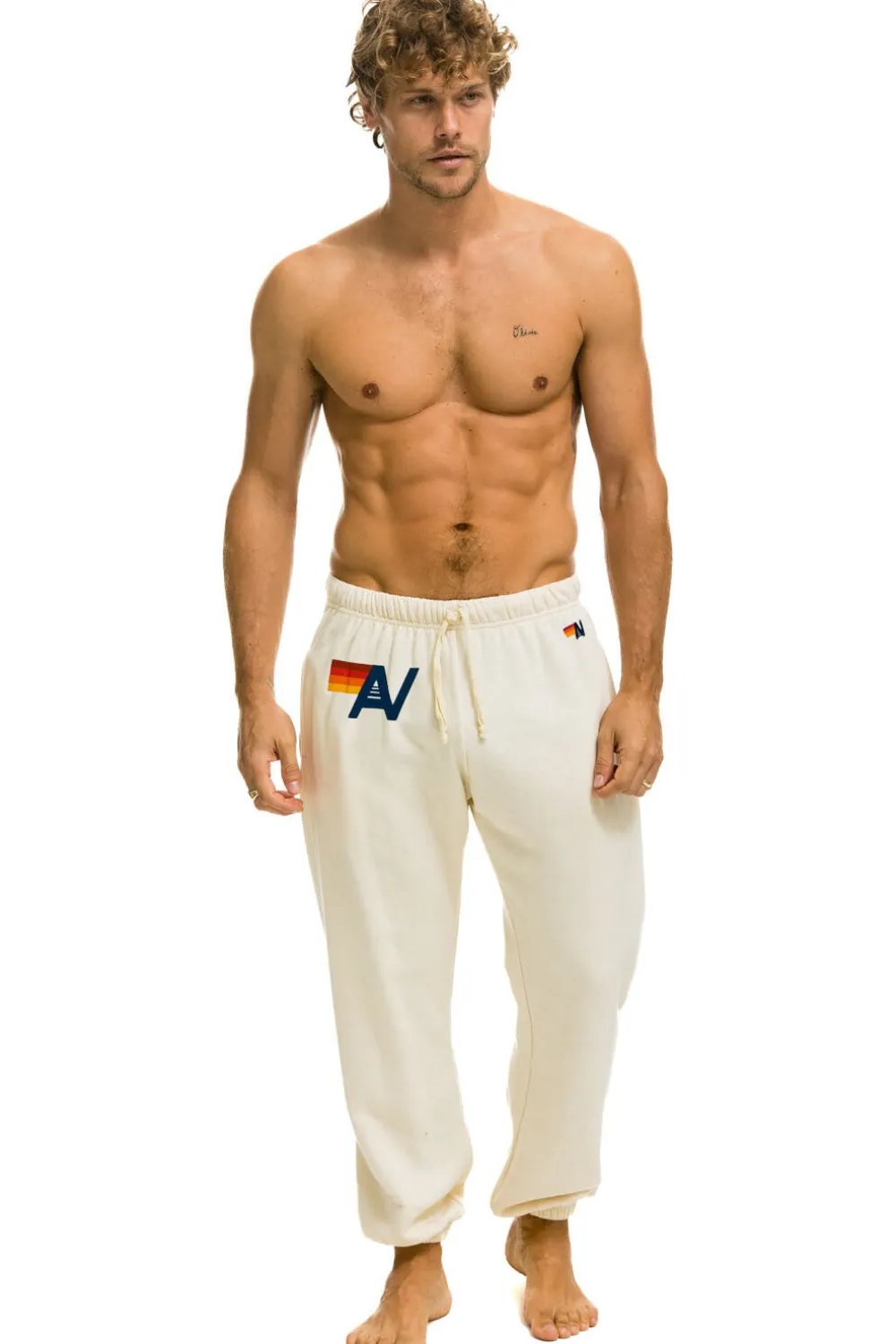 Sweatpants | Aviator Nation LOGO SWEATPANTS - VINTAGE WHITE VINTAGEWHITE