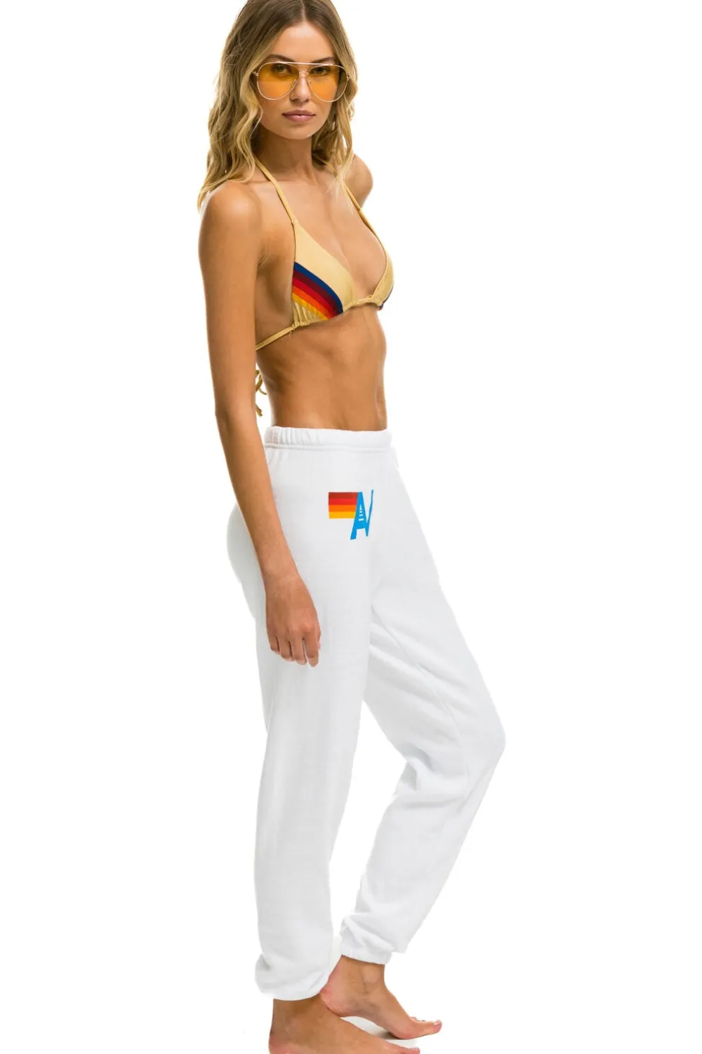 Sweatpants | Aviator Nation LOGO SWEATPANTS - WHITE