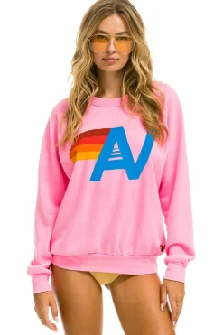 Sweatshirts | Sweatshirts | Aviator Nation LOGO SWEATSHIRT - NEON PINK NEONPINK