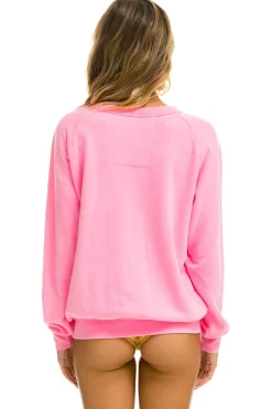 Sweatshirts | Sweatshirts | Aviator Nation LOGO SWEATSHIRT - NEON PINK NEONPINK