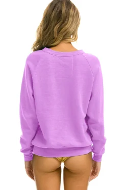Sweatshirts | Sweatshirts | Aviator Nation LOGO SWEATSHIRT - NEON PURPLE NEONPURPLE