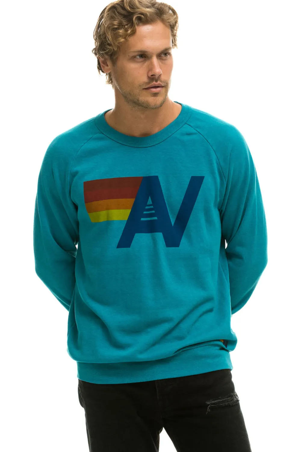 Sweatshirts | Sweatshirts | Aviator Nation LOGO SWEATSHIRT - TEAL