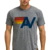 Tees | Tees | Aviator Nation LOGO TEE - HEATHER GREY HEATHERGREY