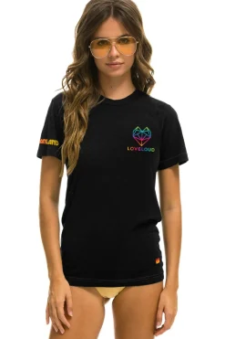 Tees | Aviator Nation LOVELOUD X DREAMLAND COLLABORATIVE TEE - BLACK