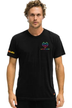 Tees | Aviator Nation LOVELOUD X DREAMLAND COLLABORATIVE TEE - BLACK