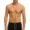 Shorts | Boardshorts | Aviator Nation MEN'S 5 STRIPE FLEX SHORTS 7 INCH - BLACK