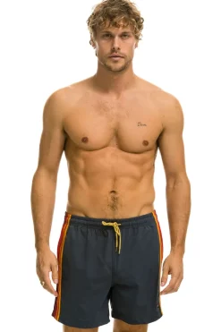 Boardshorts | Shorts | Aviator Nation MEN'S 5 STRIPE FLEX SHORTS - TITANIUM