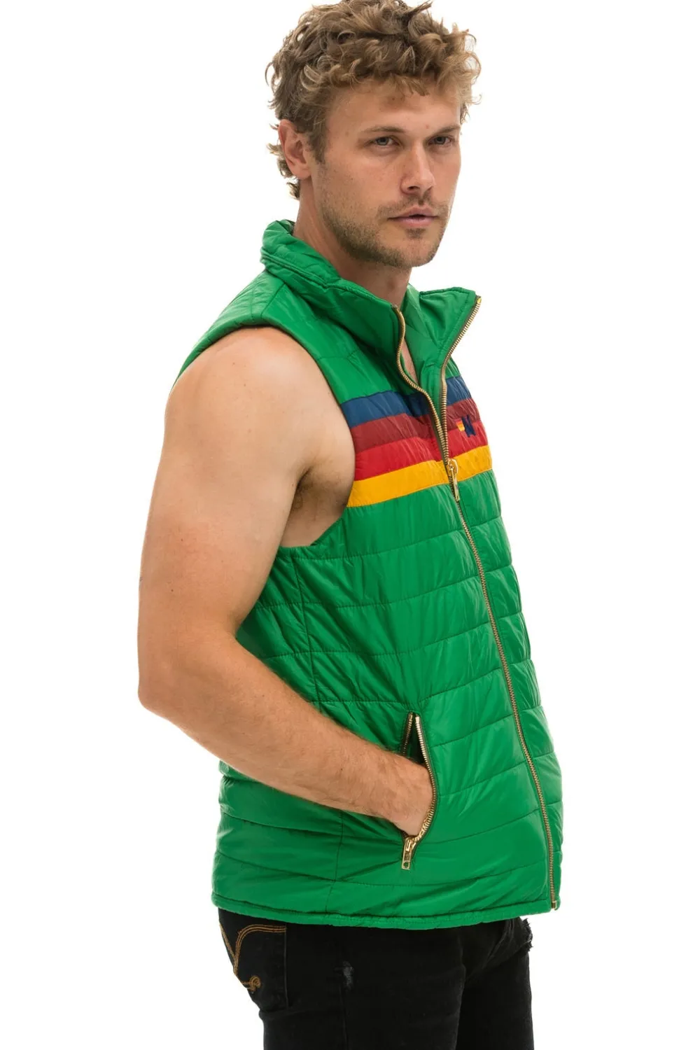 Vests | Aviator Nation MEN'S 4 STRIPE VEST - AMAZON