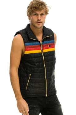 Vests | Aviator Nation MEN'S 4 STRIPE VEST - BLACK