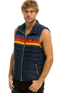 Vests | Aviator Nation MEN'S 4 STRIPE VEST - NAVY