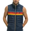 Vests | Aviator Nation MEN'S 4 STRIPE VEST SHERPA - NAVY