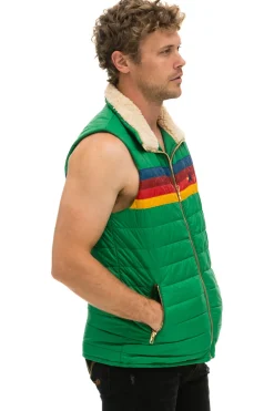 Vests | Aviator Nation MEN'S 4 STRIPE VEST SHERPA- AMAZON