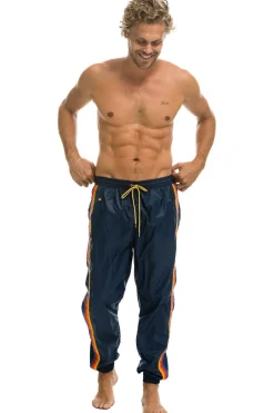 Wind Breakers | Aviator Nation MEN'S 4 STRIPE WIND PANT - NAVY