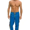 Wind Breakers | Aviator Nation MEN'S 4 STRIPE WIND PANT - SNORKEL BLUE SNORKELBLUE