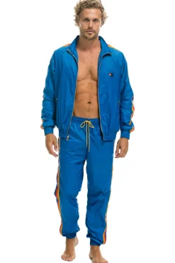 Wind Breakers | Aviator Nation MEN'S 4 STRIPE WIND PANT - SNORKEL BLUE SNORKELBLUE