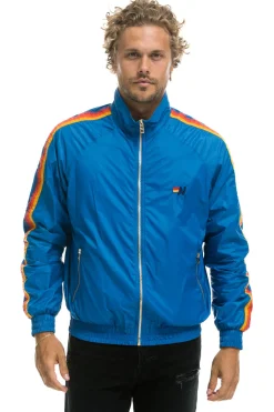 Wind Breakers | Aviator Nation MEN'S 4 STRIPE WINDBREAKER - SNORKEL BLUE SNORKELBLUE