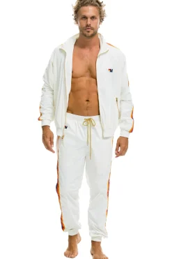 Wind Breakers | Aviator Nation MEN'S 4 STRIPE WINDBREAKER - WHITE