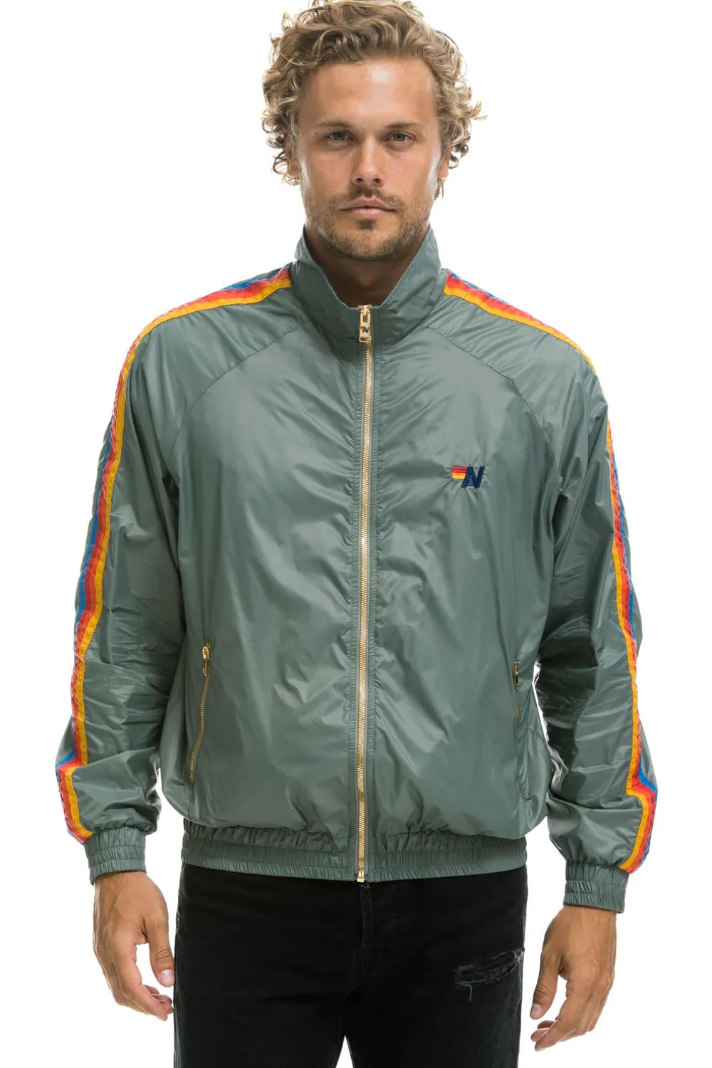 Wind Breakers | Aviator Nation MEN'S 4 STRIPE WINDBREAKER - SEDONA