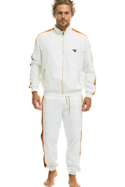 Wind Breakers | Aviator Nation MEN'S 4 STRIPE WINDBREAKER - WHITE