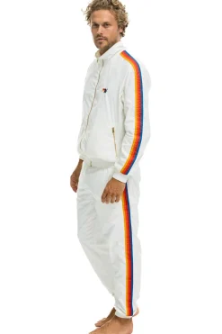 Wind Breakers | Aviator Nation MEN'S 4 STRIPE WINDBREAKER - WHITE