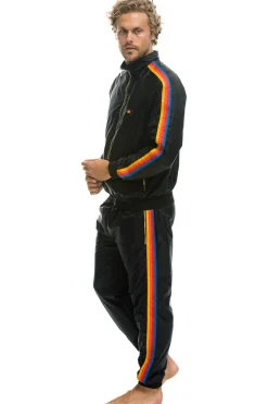 Wind Breakers | Aviator Nation MEN'S 4 STRIPE WINDBREAKER - BLACK