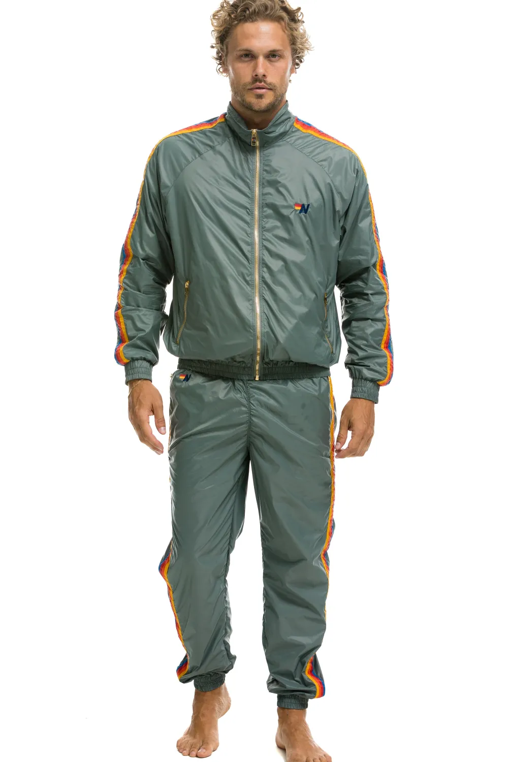 Wind Breakers | Aviator Nation MEN'S 4 STRIPE WINDBREAKER - SEDONA