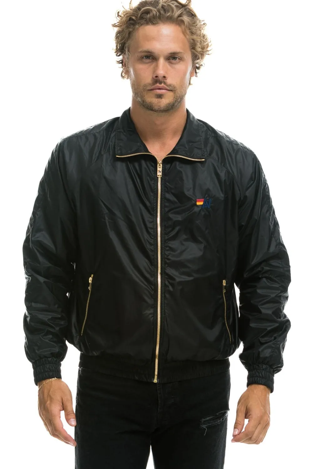 Wind Breakers | Aviator Nation MEN'S BASIC WINDBREAKER - BLACK