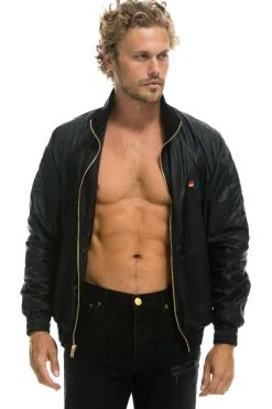 Wind Breakers | Aviator Nation MEN'S BASIC WINDBREAKER - BLACK