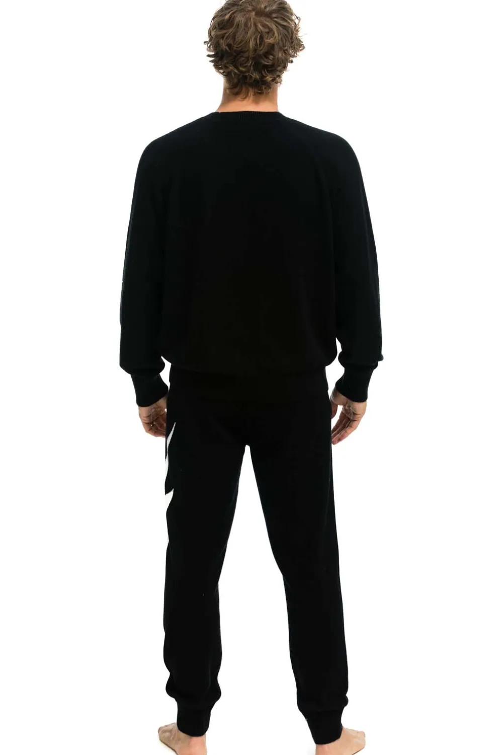 Sweatpants | Aviator Nation MEN'S BOLT CASHMERE LIGHT SWEATER PANT- BLACK // WHITE BOLT BLACK//WHITEBOLTMen'sSweatpantsAviatorNation