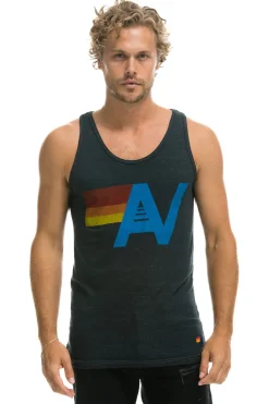 Tanks | Aviator Nation MEN'S LOGO TANK - CHARCOAL