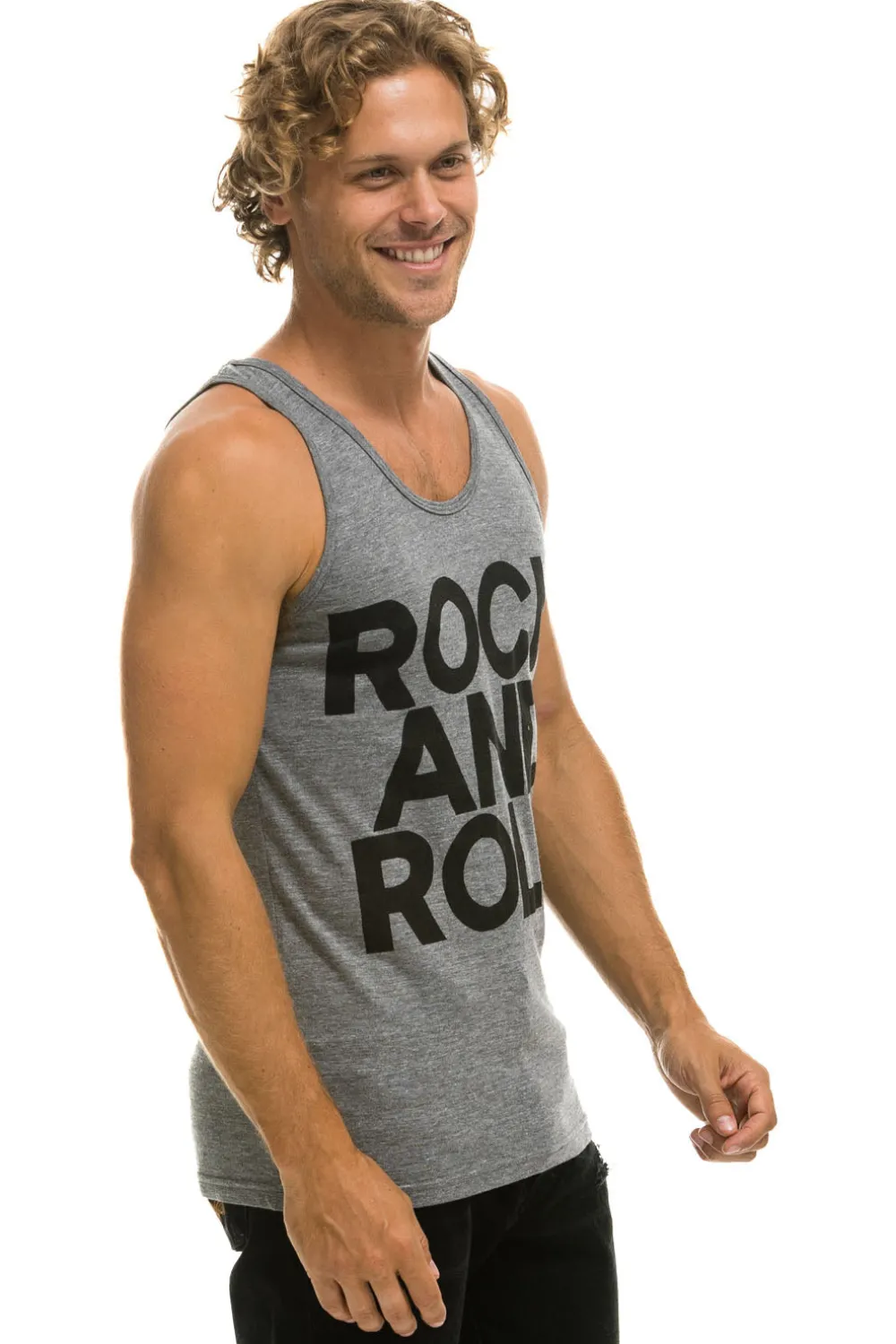 Tanks | Aviator Nation MEN'S ROCK AND ROLL TANK - HEATHER GREY HEATHERGREY